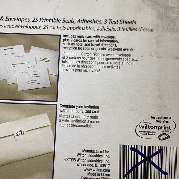 Wilton Wedding Invitation Card Kit 25 Ct. Wedding Stationary Print Your Own - Picture 6 of 8